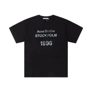 Acne Studios black T-shirt with letter print