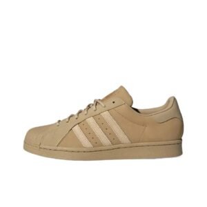 Adidas Superstar retro-style khaki shoes
