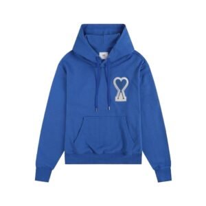 AMI Heart Pattern Blue Hoodie