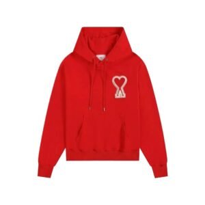 AMI Love Logo Red Sweatshirt