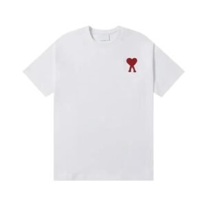 AMI Love Minimalist Style White T-shirt