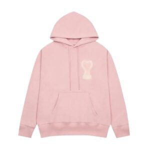 AMI Love Print Pink Hoodie