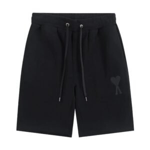 AMI Love Tide Brand Black Shorts