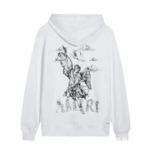 AMIRI Angel Print White Hoodie