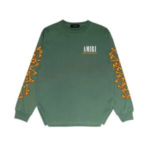 AMIRI Bone Grain Trendy Cool Style Green Shirt