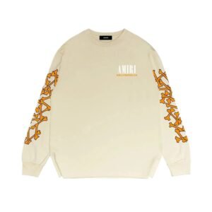 AMIRI Bone Pattern Casual Style Beige Sweatshirt
