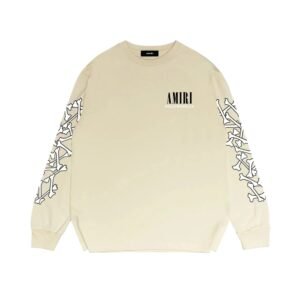 AMIRI Bone Pattern Trendy Cool Beige Sweatshirt