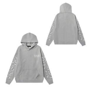AMIRI Bone Pattern Trendy Cool Gray Hoodie