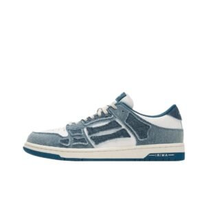 AMIRI denim-style blue and white sneakers