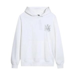 AMIRI Letter Hot Diamond Style White Hoodie