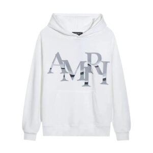 AMIRI letter-printing style white sweatshirt
