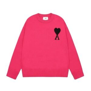 AMIRI Love Trendy Cool Rose Red Sweater