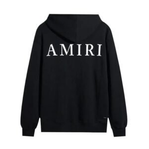 AMIRI minimalist style black hoodie
