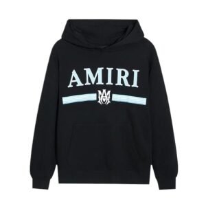 AMIRI minimalist style black hoodie