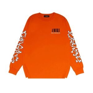 AMIRI orange sweatshirt with skull print