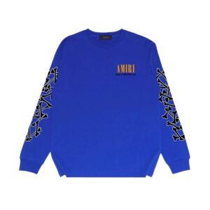 AMIRI street-style blue sweatshirt