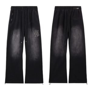 AMIRI tie-dye style black sweatpants