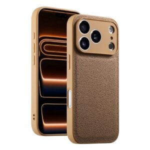 Apple lychee grain retro style brown shell