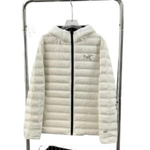 Arcteryx lightweight white down jacket
