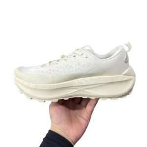 ASICS retro-style white running shoes