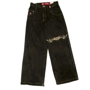 BABY Y2K Retro Black Wide-Leg Pants