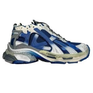 Balenciaga blue and white spliced sneakers