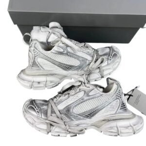 Balenciaga dad-style silver-white shoes