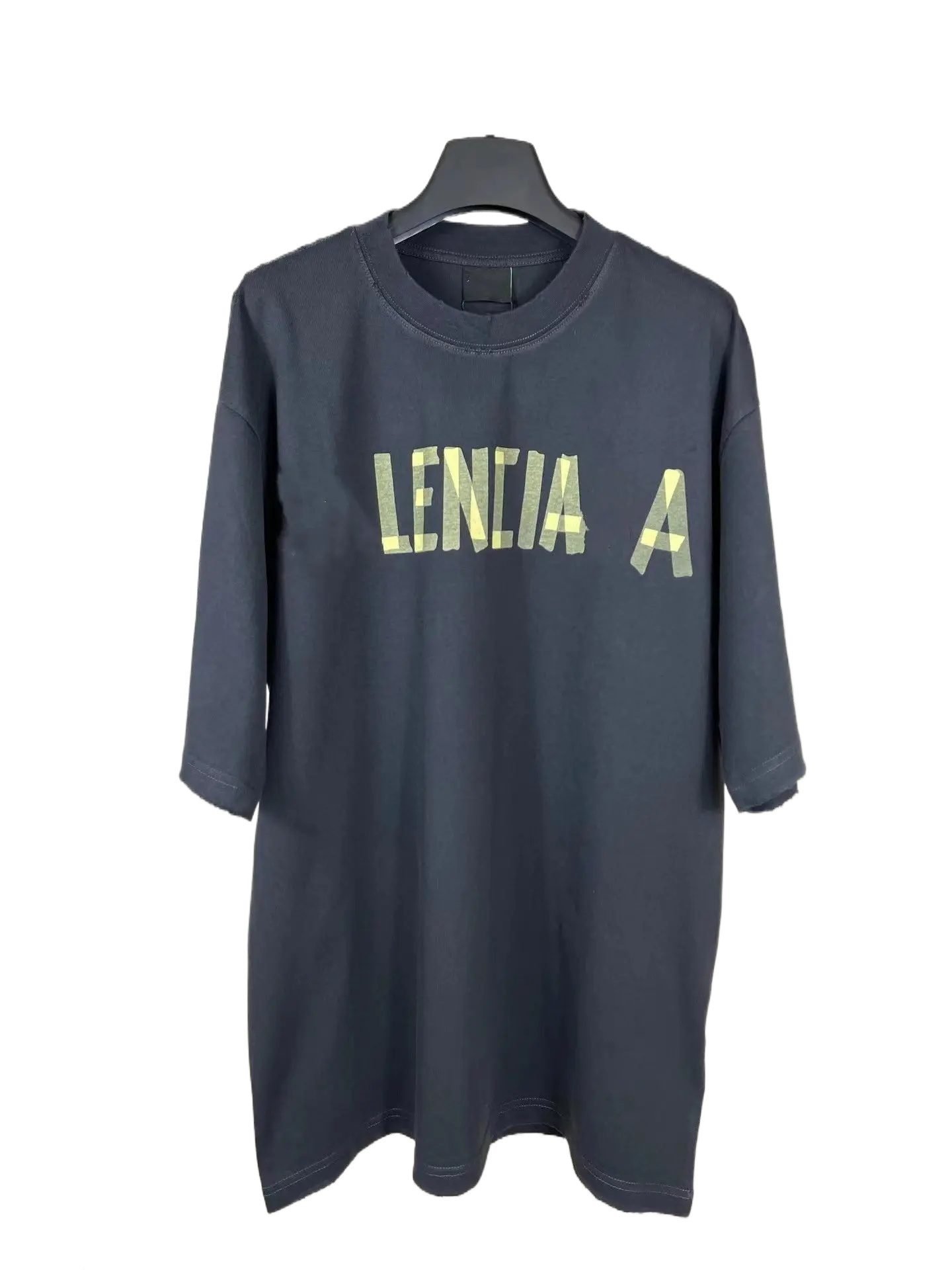 Balenciaga letter-style black T-shirt