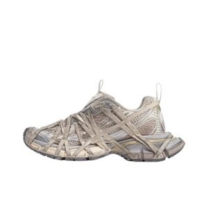 Balenciaga retro-style grey-brown sports shoes