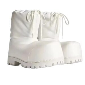 Balenciaga thick-soled white boots