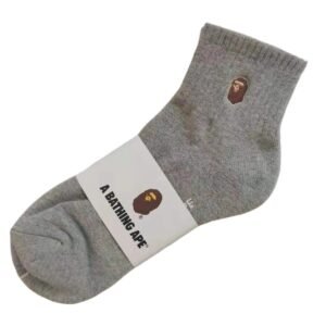 Bape Ape Head Grey Trendy Socks