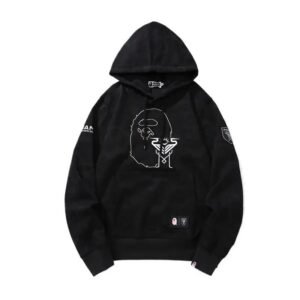 Bape Ape Head Minimalist Style Black Sweatshirt
