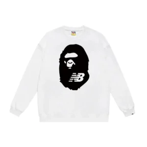 Bape Ape Head Simple Style White Sweatshirt