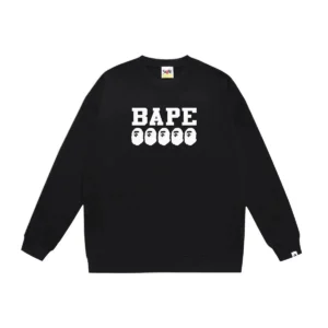 Bape Ape Head Trendy Cool Black Sweatshirt
