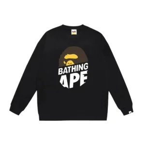 Bape Ape Head Trendy Cool Black Sweatshirt
