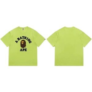 Bape Ape Letter Fluorescent Green T-shirt