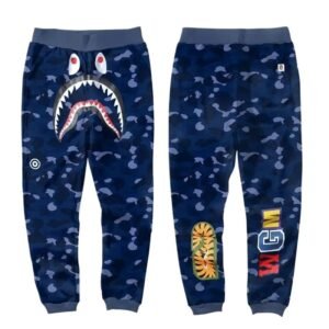 Bape camouflage shark pattern sweatpants