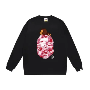 Bape camouflage style black sweatshirt