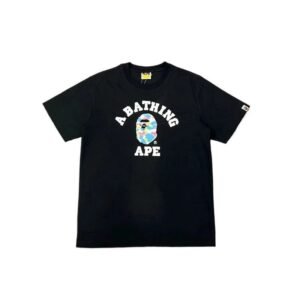 Bape camouflage style black T-shirt