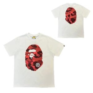 Bape camouflage-style red T-shirt