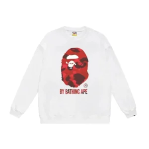Bape camouflage-style white sweatshirt