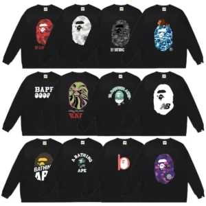 Bape camouflage trendy black sweatshirt