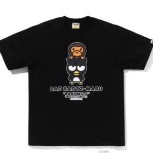 Bape cartoon trendy brand black T-shirt