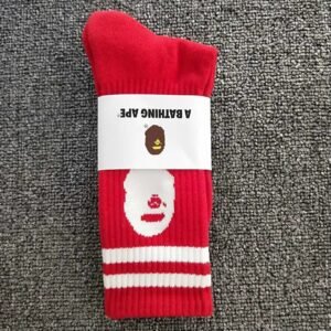 Bape Christmas - style red socks