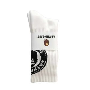 Bape classic trendy white socks