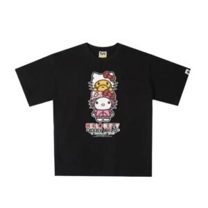 Bape Co-branded Black Cartoon T-shirt