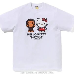 Bape Co-branded Hello Kitty White Short-sleeve Shirt