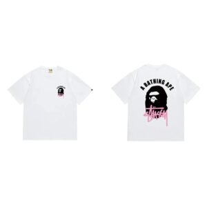 Bape Co-branded Trendy Cool White T-shirt