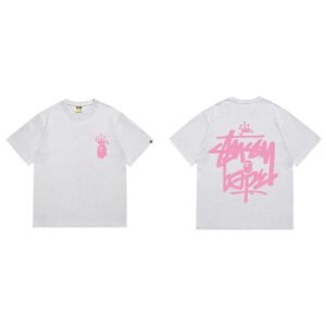 Bape Crown Graffiti Style Light Gray T-shirt