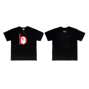 Bape letter-style black T-shirt
